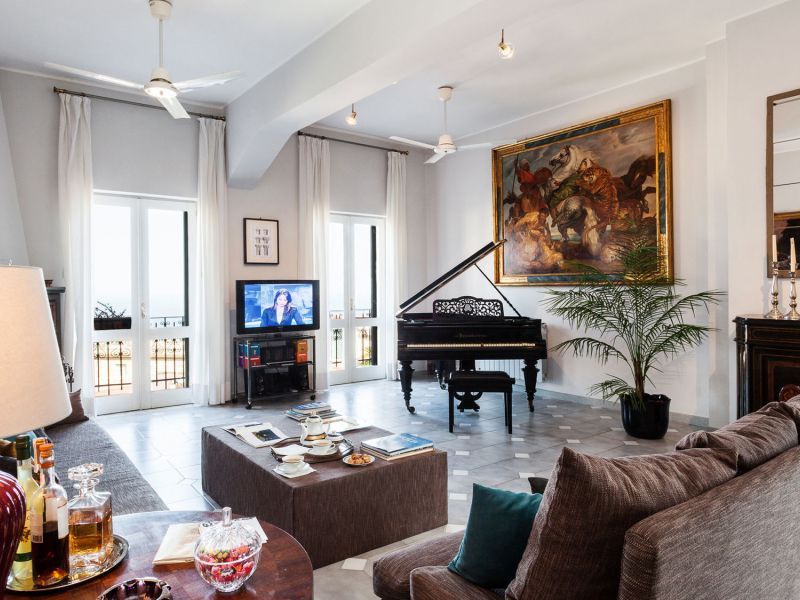 Living room with balcony