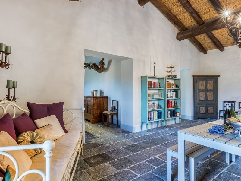 Dining area in the large open space next to the kitchen.